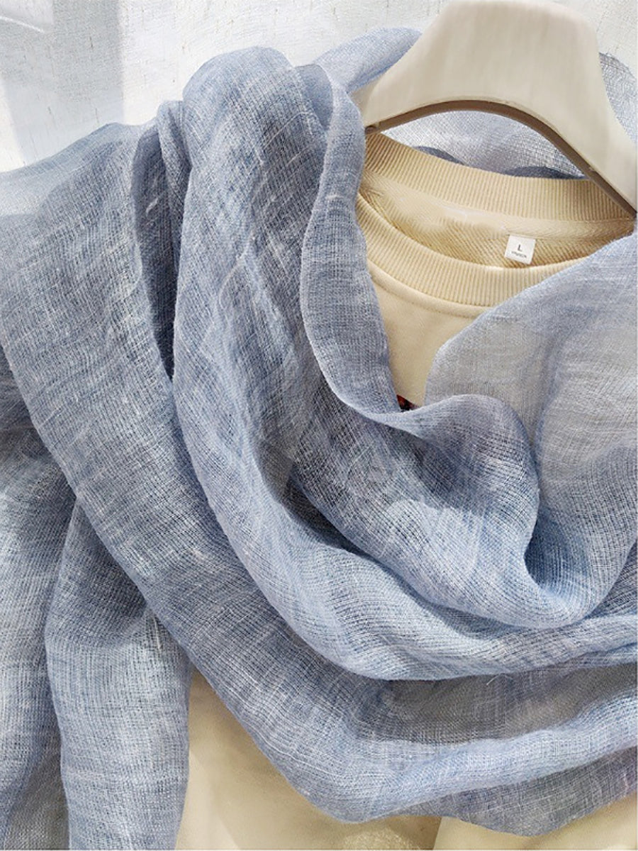 Women Vintage Summer Linen Shawl Scarf
