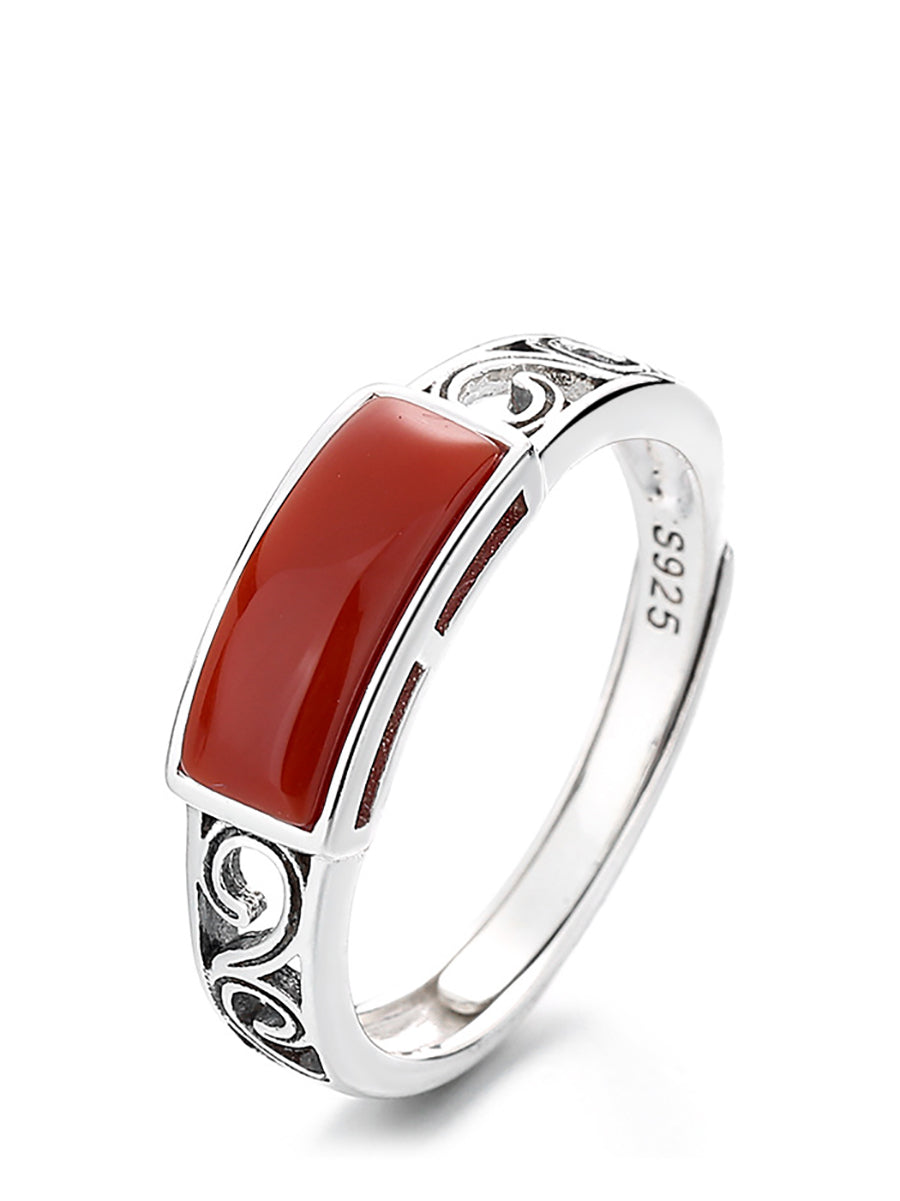 Women Vintage S925Silver Adjustable Ring