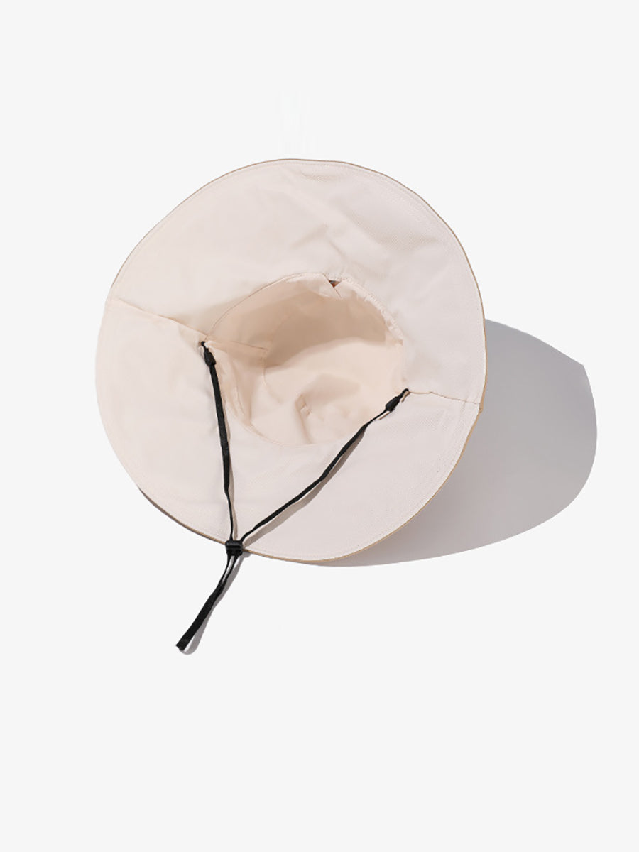 Women Summer Colorblock Large Brim Sunproof Hat