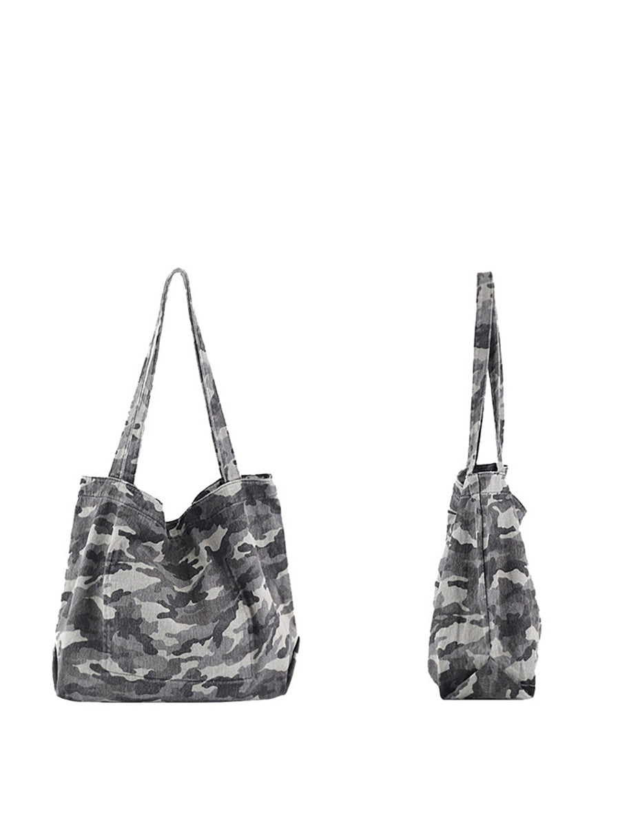 Women Vintage Camouflage Canvas Shoulder Bag