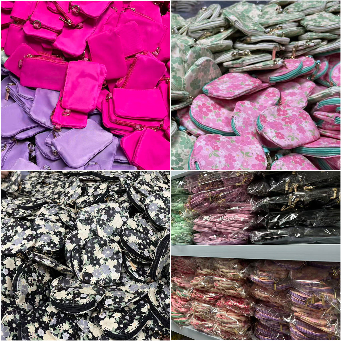 Solid Color Nylon Small Wallet For Women Featuring Ornament Design In Semicircle Shape