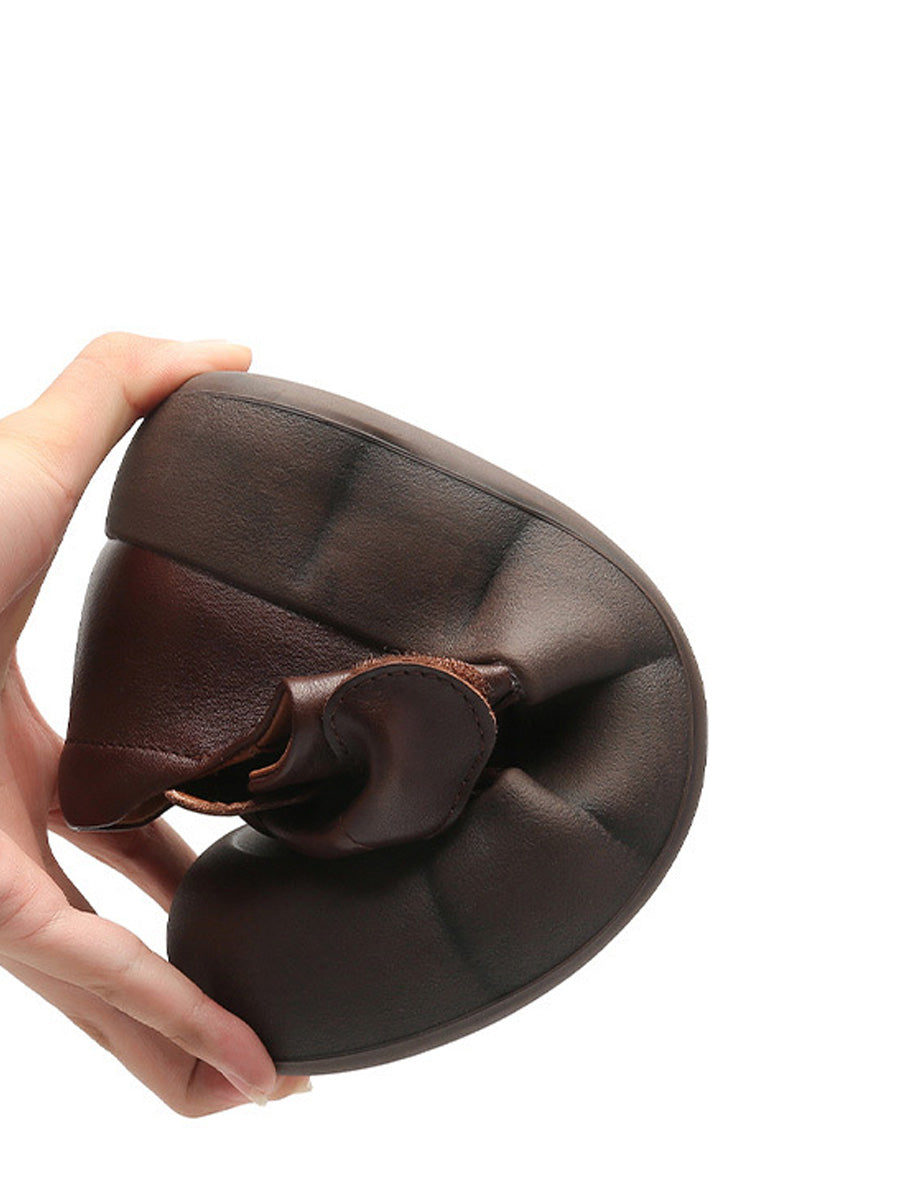 Women Autumn Genuine Leather Soft Flat Shoes