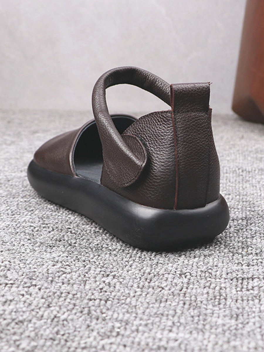 Women Vintage Genuine Leather Soft Flat Shoes