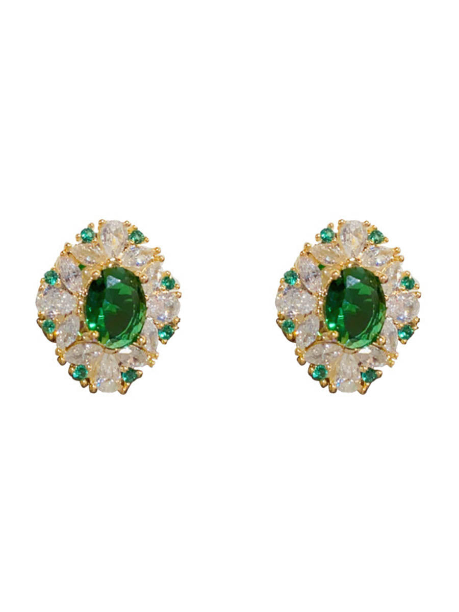 Geometric Rhine Stones Earrings Accessories