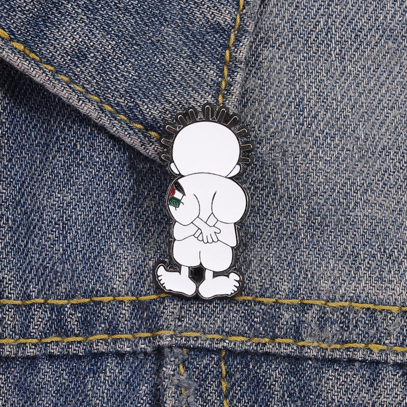 Freedom And Peace Medal Cartoon Palestinian Children Badge Backpack Decoration Pin Brooch Zinc Alloy Lapel Pin