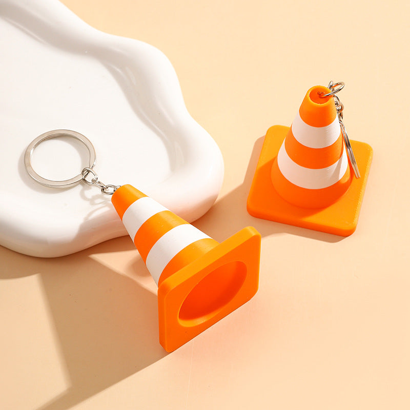 Car Pattern Keychain Bag Pendant In Orange Color For Stylish Accessory