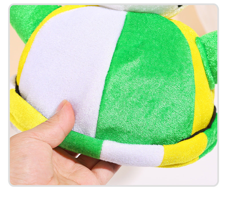 Jiaqi Green Horn Football Hat Made Of Fabric, Semi-Handmade Christmas Gift For Friends, Ideal For Travel Souvenirs