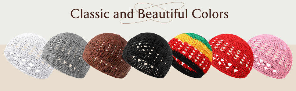 Adults' Wool Cap With Grain Pattern In Coffer Color, Made From Wool Yarn, Suitable As Ethnic Or Religious Headscarf