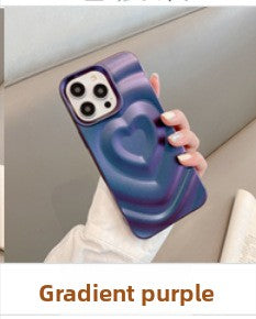 Heart Shape Phone Case For Apple Featuring Durable TPU Material In Silver Color