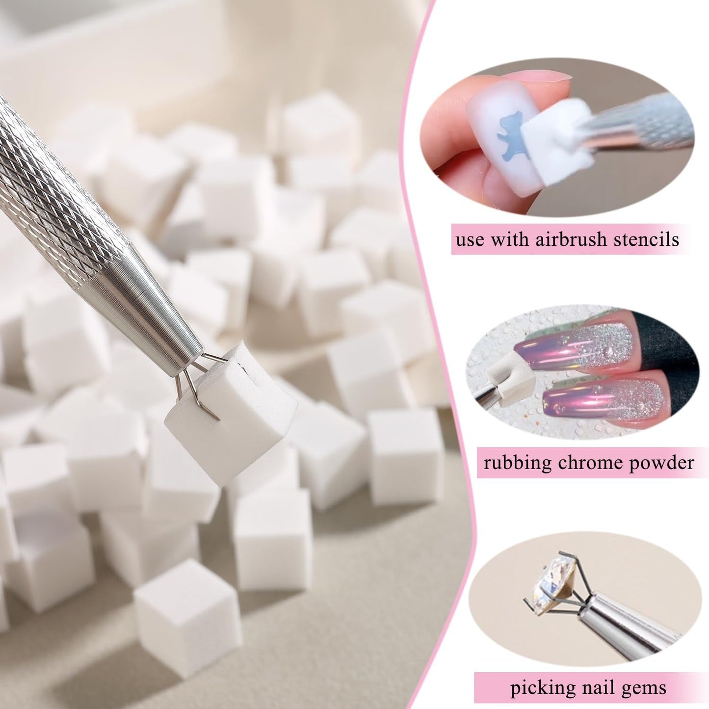 Sponge Brush Nail Art Tool Set For Precise And Easy Nail Design Application