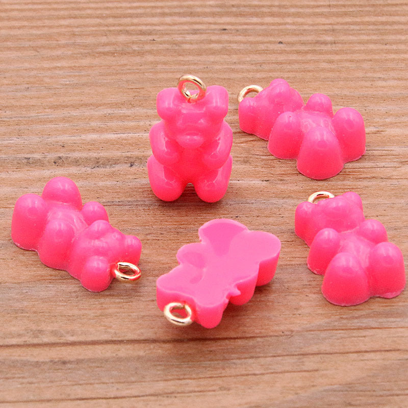Golden Bear Pattern Plastic Jewelry Accessory Featuring A Charming Design