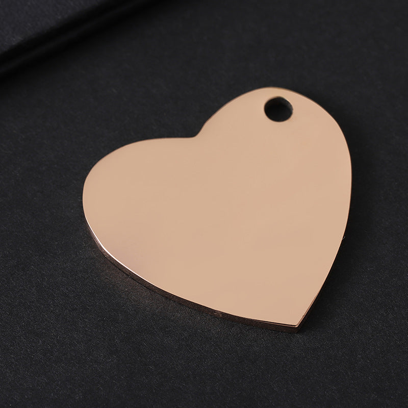 Geometric Love Charms Pendant In Silver Featuring Electroplated 201 Stainless Steel Design