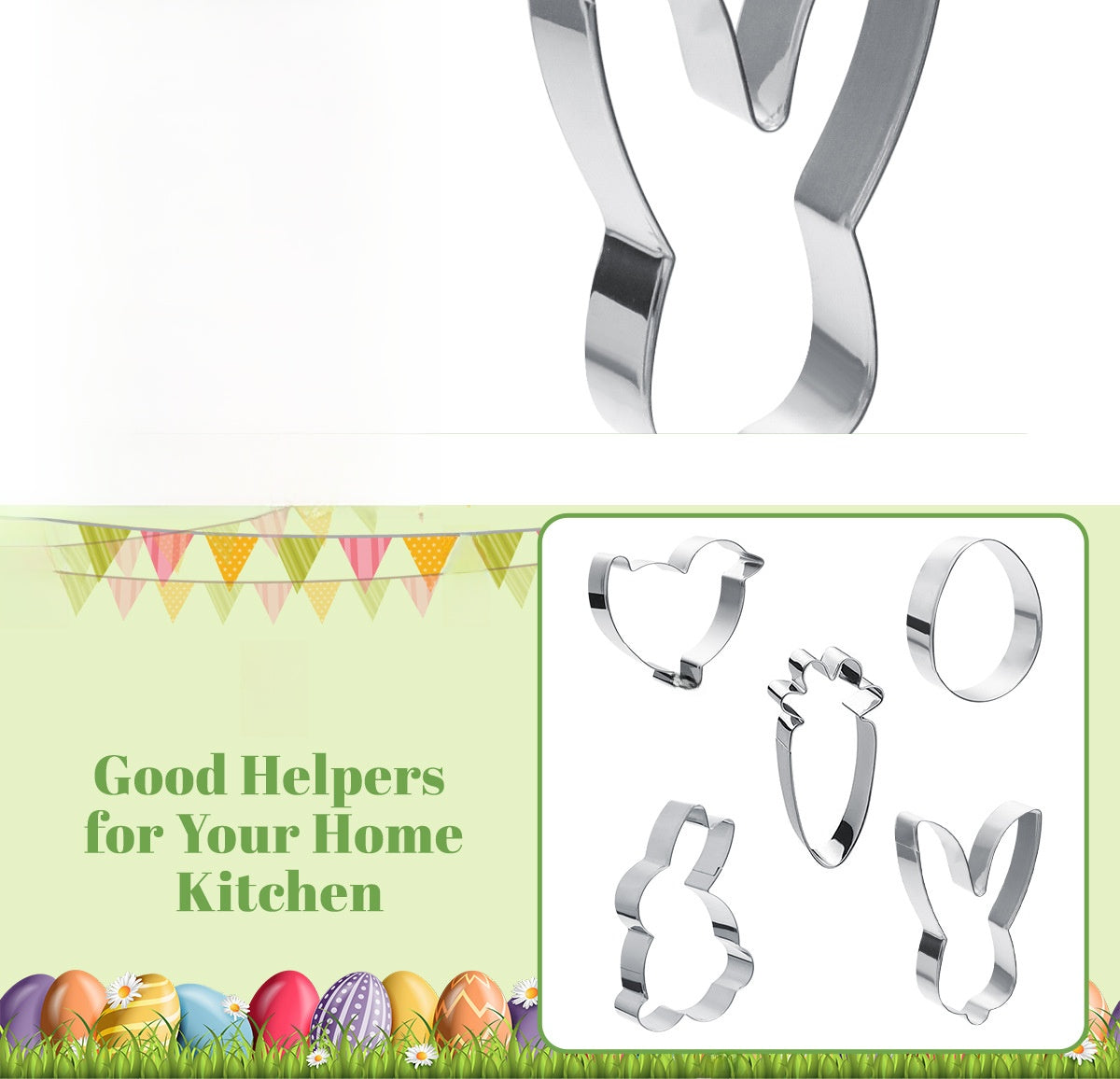 Easter Cookie Cutter Made Of Durable 304 Stainless Steel For Festive Baking