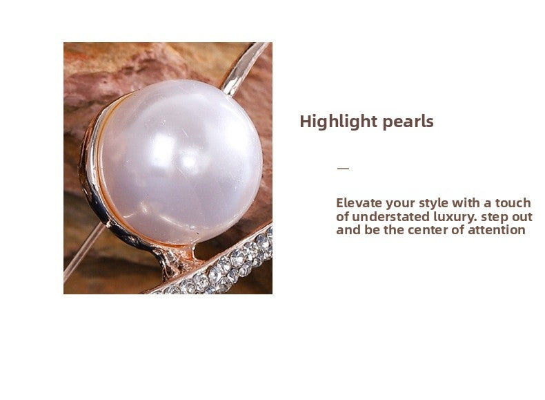 Elegant Flower Pearl Pin Brooch, Perfect Christmas Accessory With Delicate Floral Design