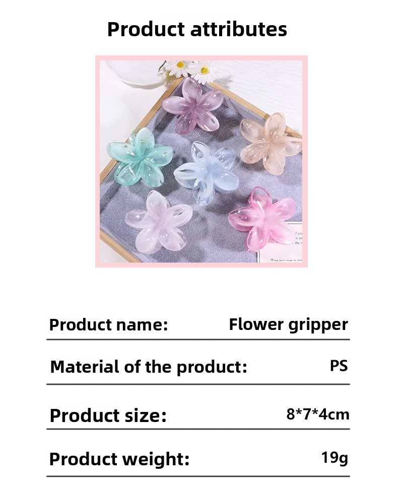 Sweet Pink Marble Hair Claw Made Of Durable PS Material, Stylish Hair Accessory For Everyday Use