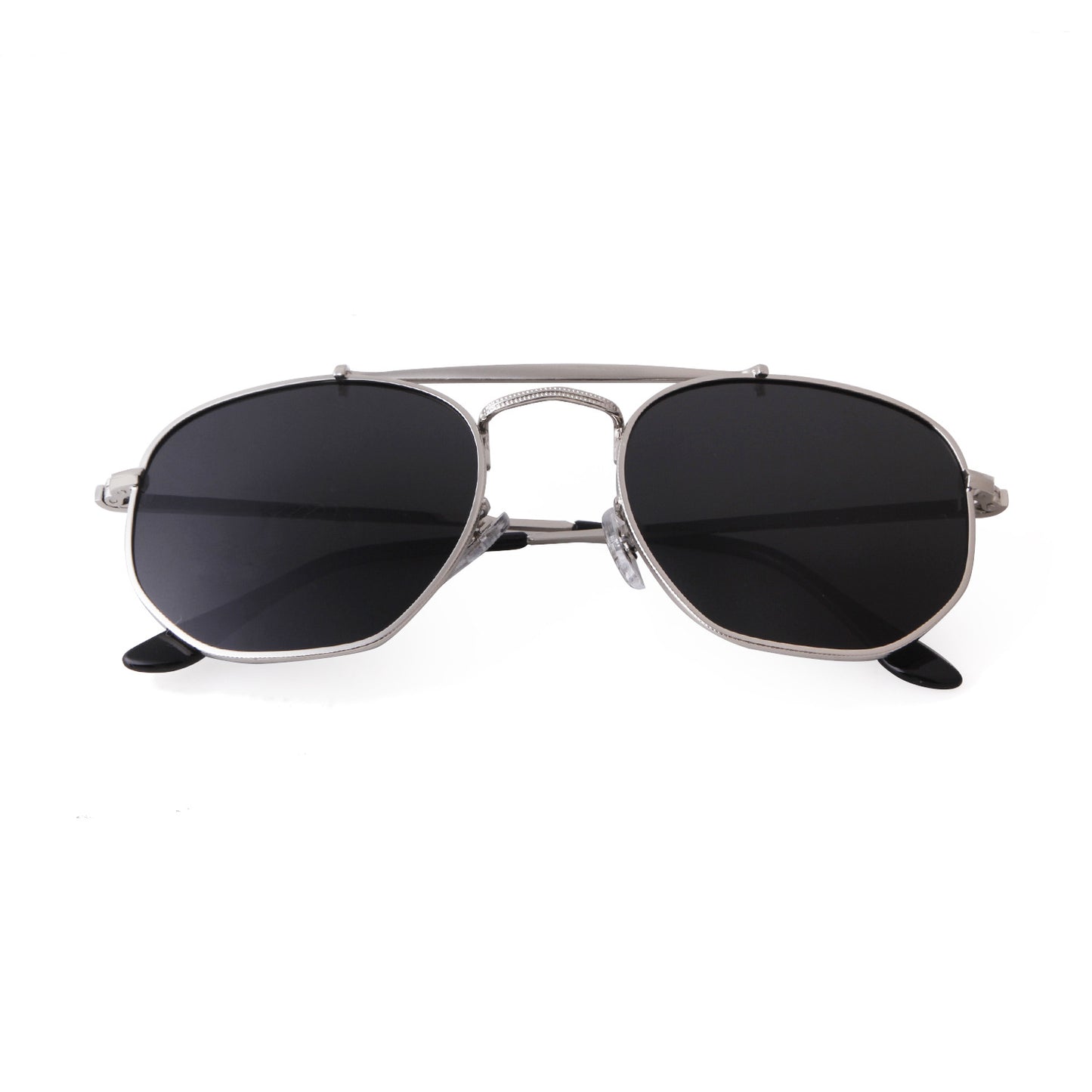 Full Frame Polygons Sunglasses With Tac Lens Material In Golden, Perfect For Travel And Spring Season