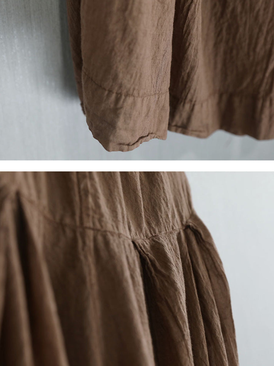 Women Vintage Solid Artsy Straight Pants