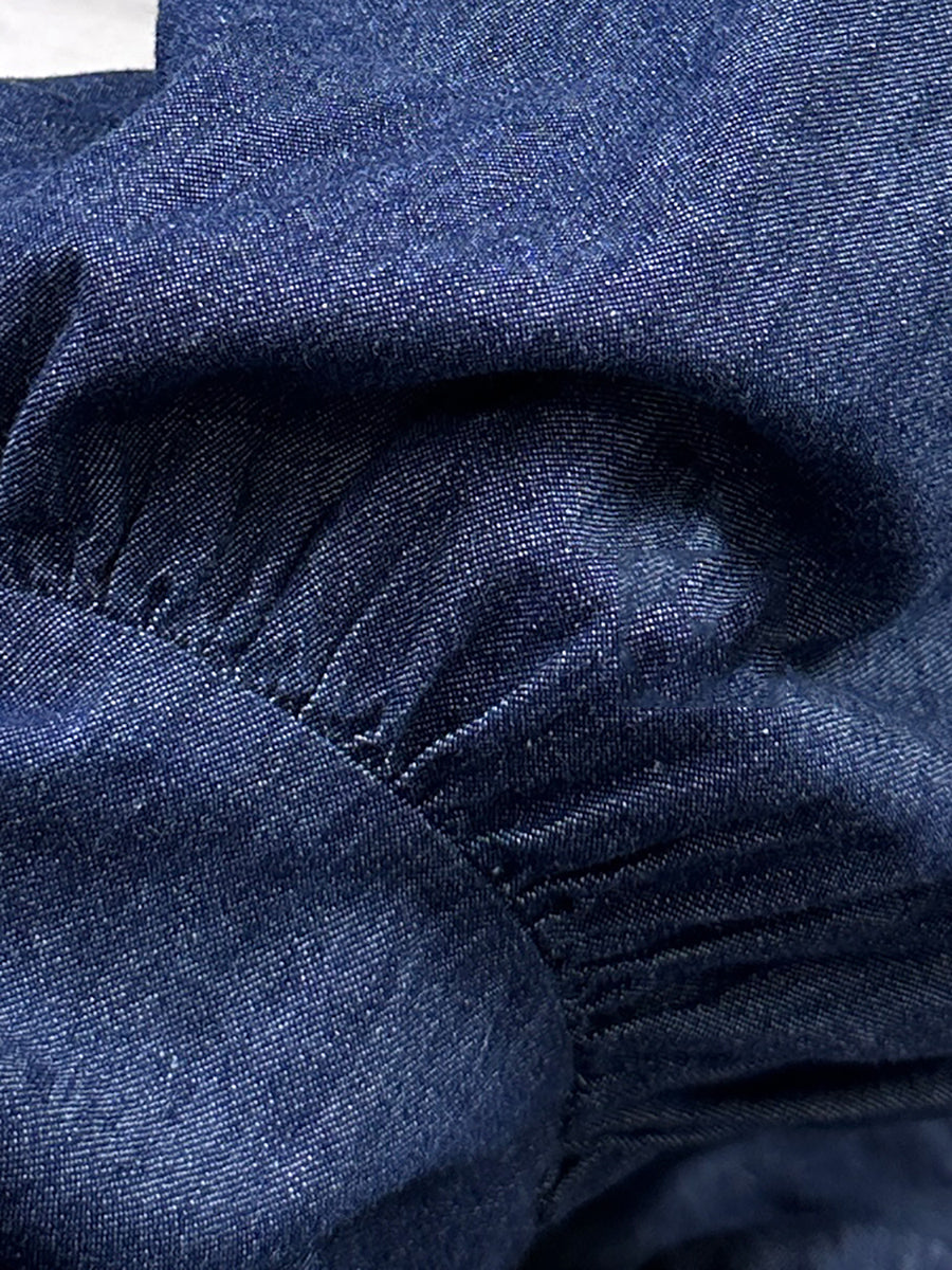 Women Summer Vintage Denim O-Neck Vest Dress