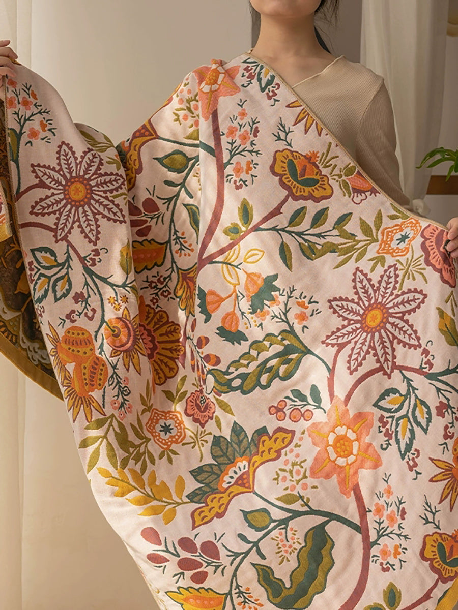 100%Cotton Flower Adult Tassel Bath Towel