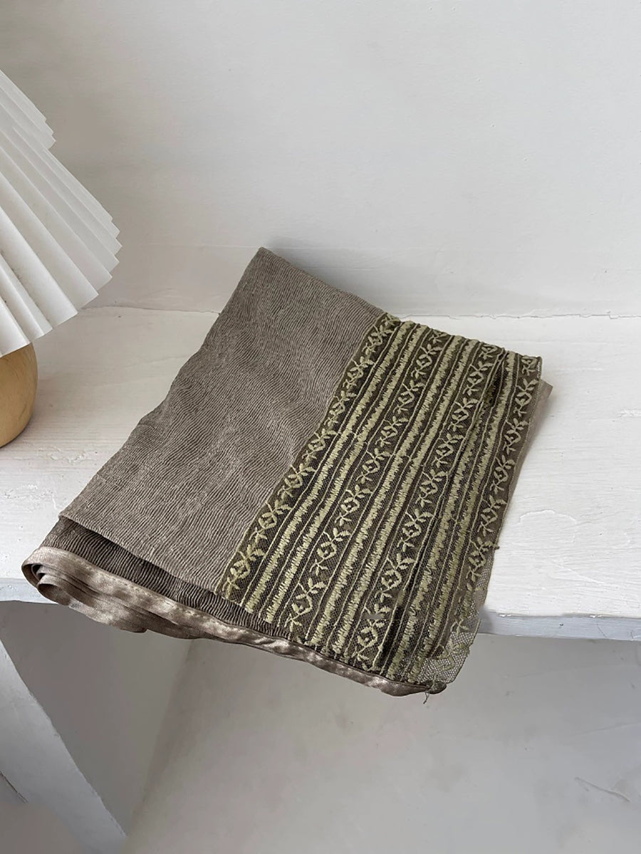 Women Artsy Lace Spliced Shawl Scarf