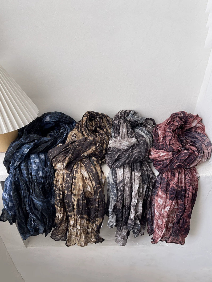 Women Ethnic Tie-dye Shawl Scarf