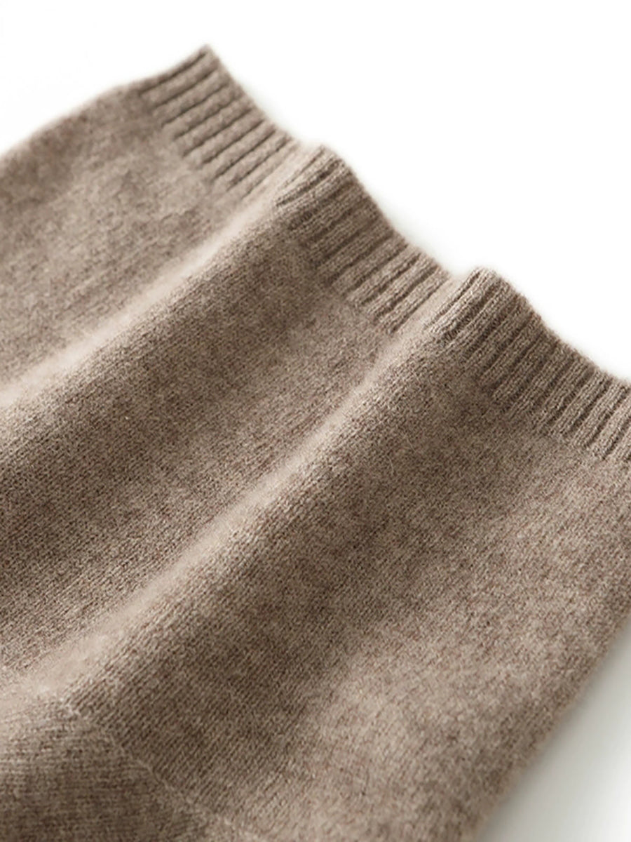 Women Artsy Pure Color Turtleneck Pullover Shawl Scarf