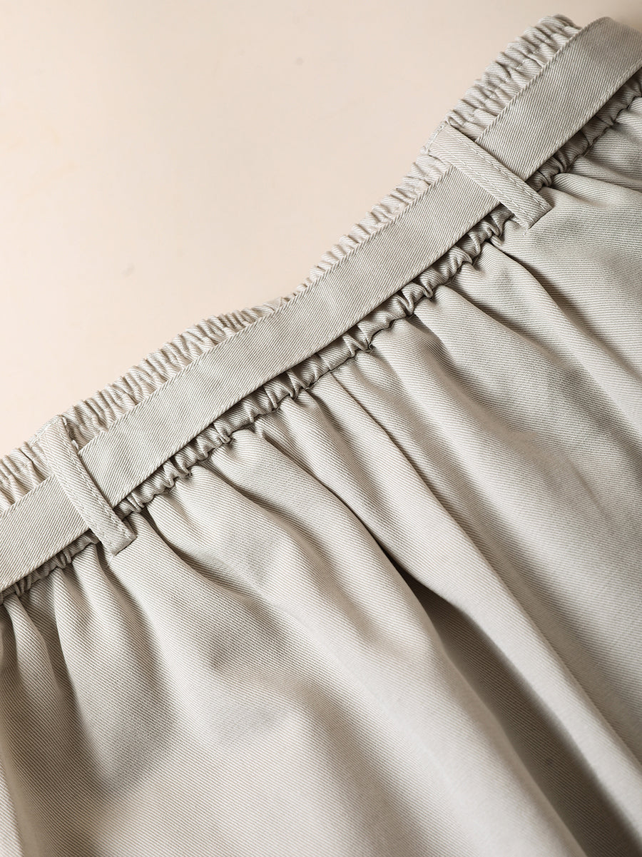 Women Autumn Casual Pure Color Spliced Harem Pants