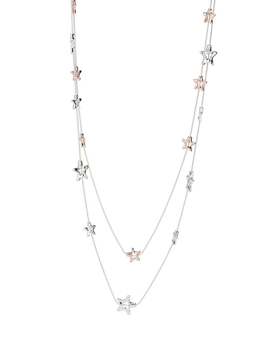 Women Fashion Star Alloy Dual-Layer Necklace