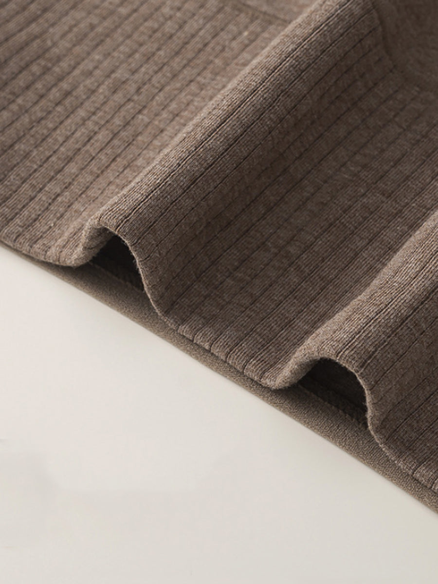 6 Pieces Women Winter Pure Color High Waist Underwear