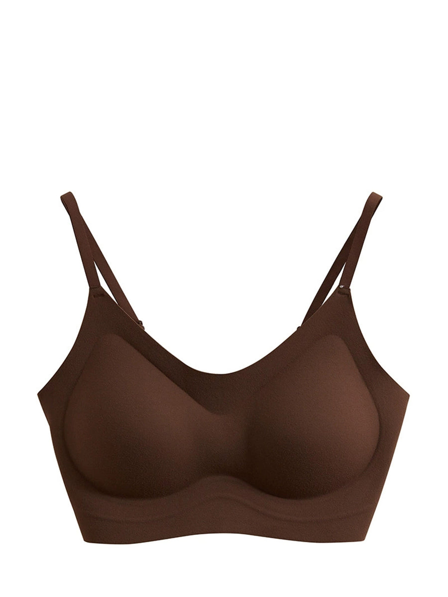 Women Summer One-Piece With Bra Pad Pure Color Bar