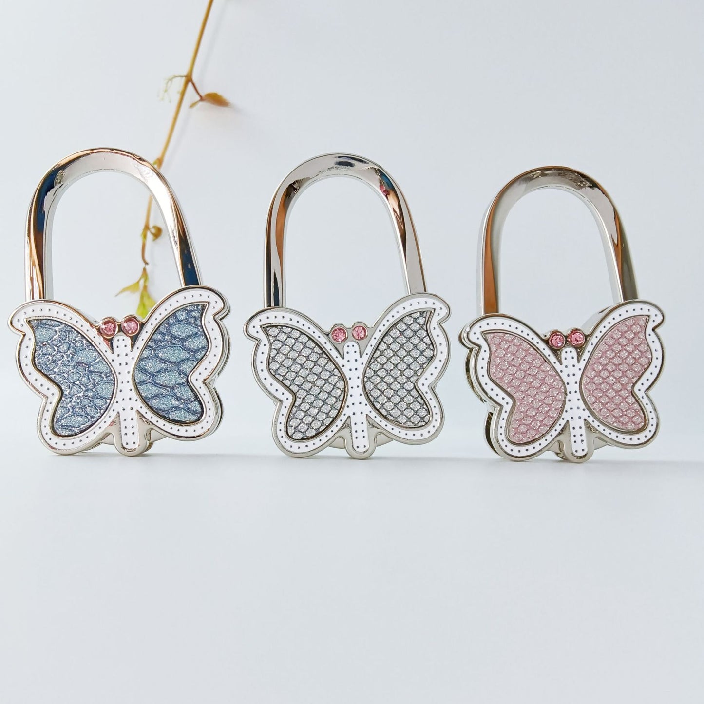 Polished Blue Butterfly Bag Pendant In Alloy, Featuring Commute Style For Christmas
