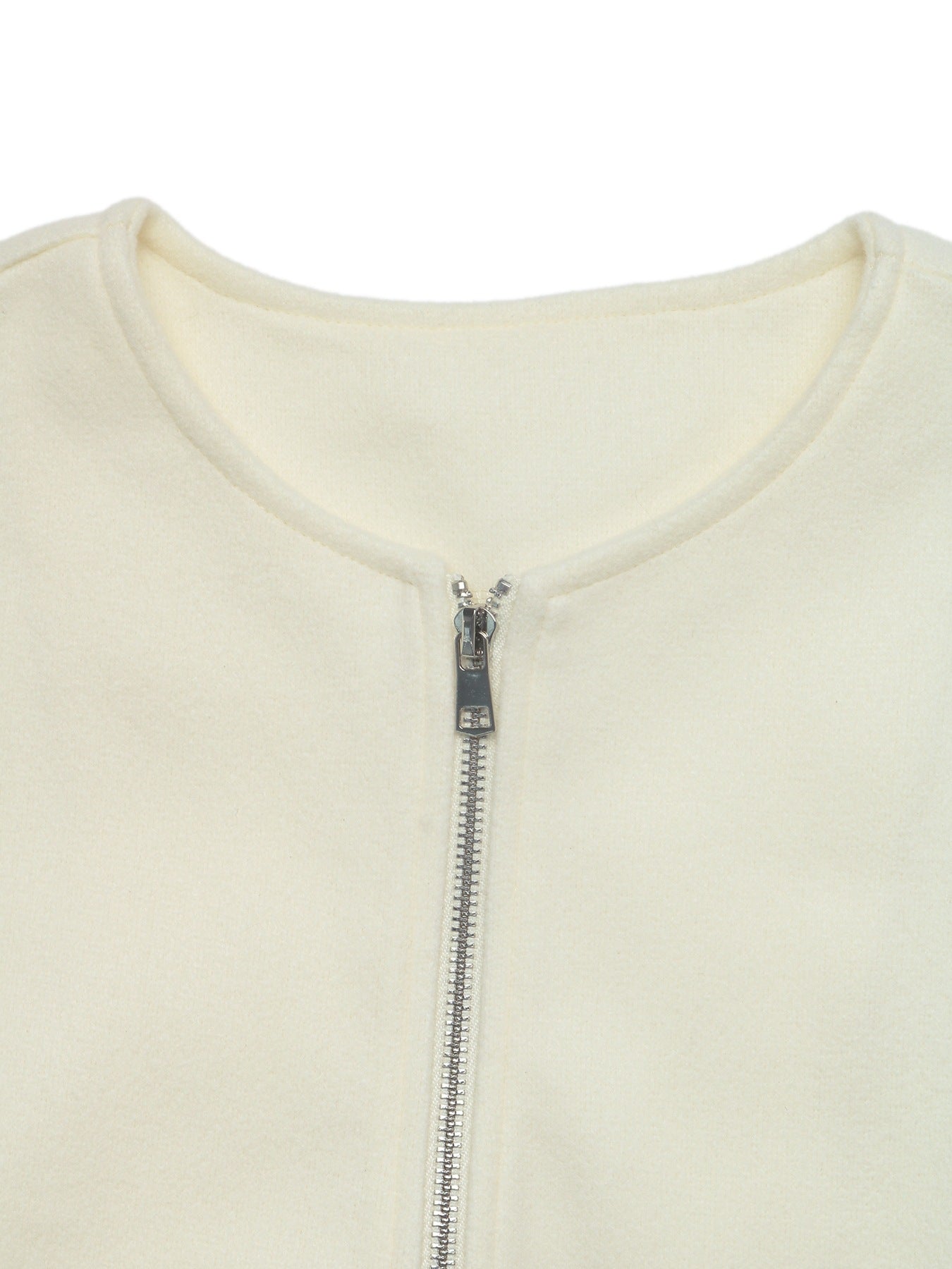Casual Solid Color Polyester Coat With Zipper Placket, Stylish Casual Jacket For Everyday Wear