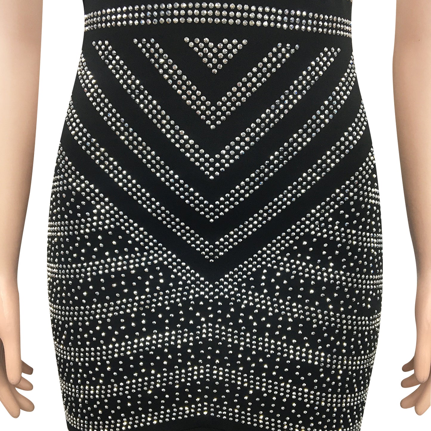Sexy Sleeveless Bodycon Dress With Deep V Neckline In Polyester, Maxi Long Dress For Nightclub