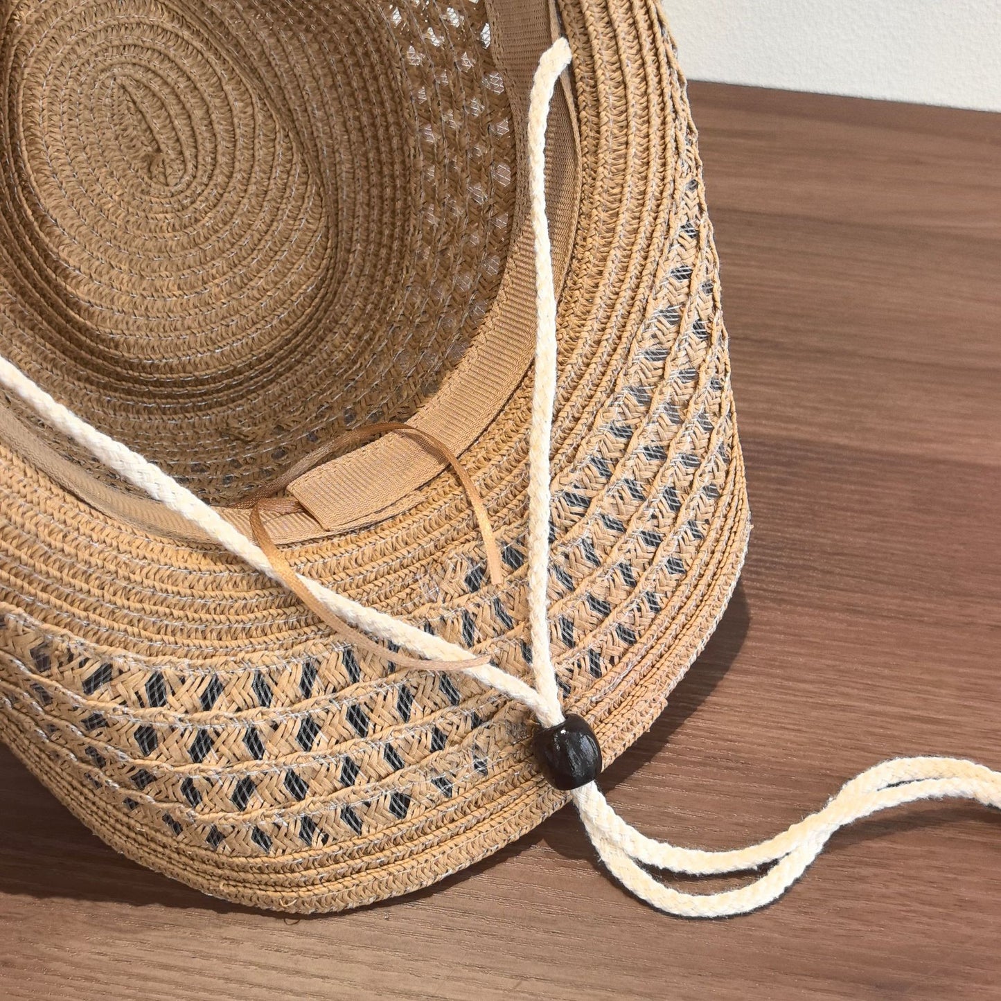 Original Design Solid Color Straw Hat For Adults With Wide Brim, Breathable Hollow Out Craft