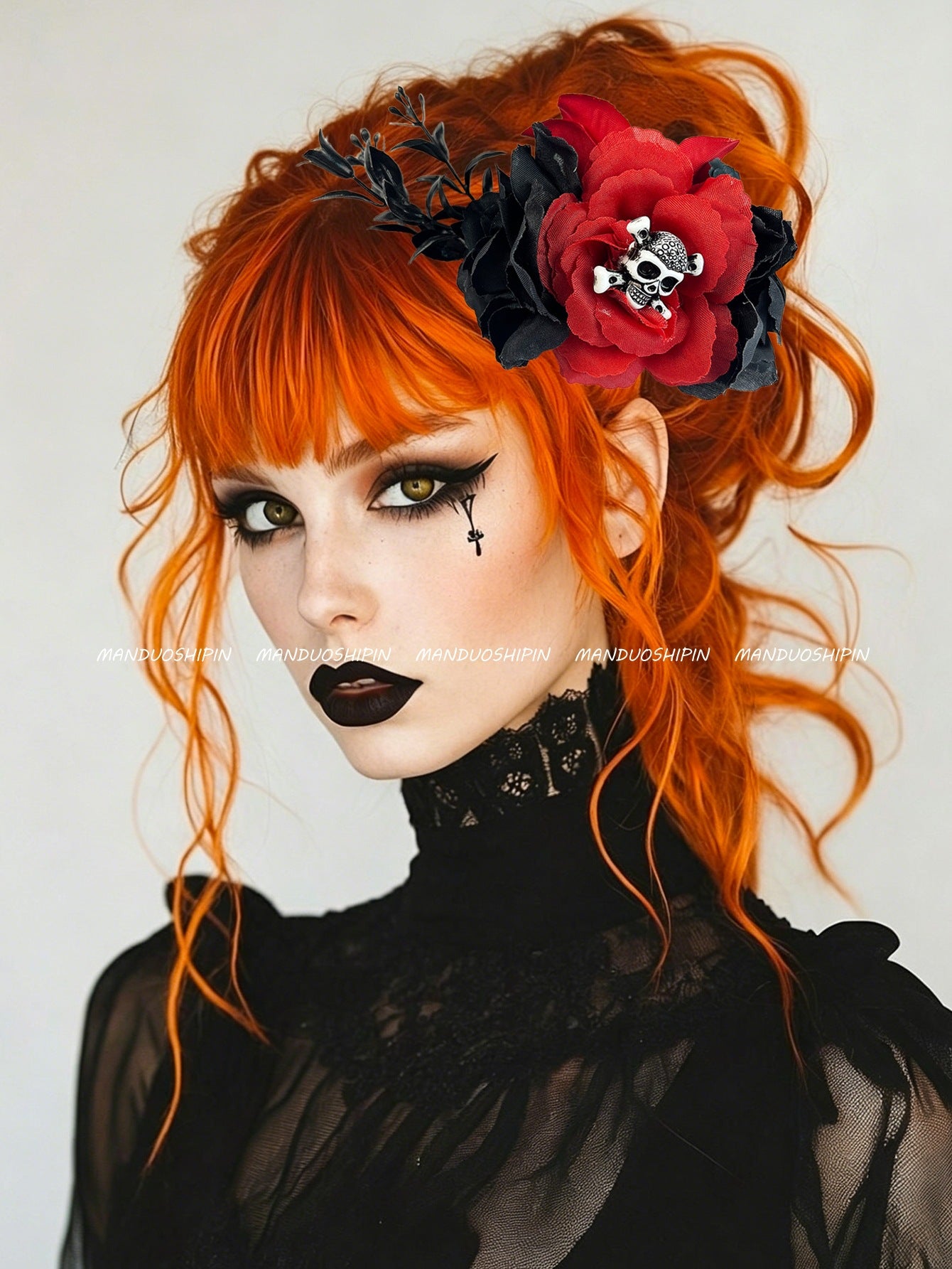 Skull Hair Claws Hairpin For Women Made Of Durable Plastic, Perfect Halloween Accessory