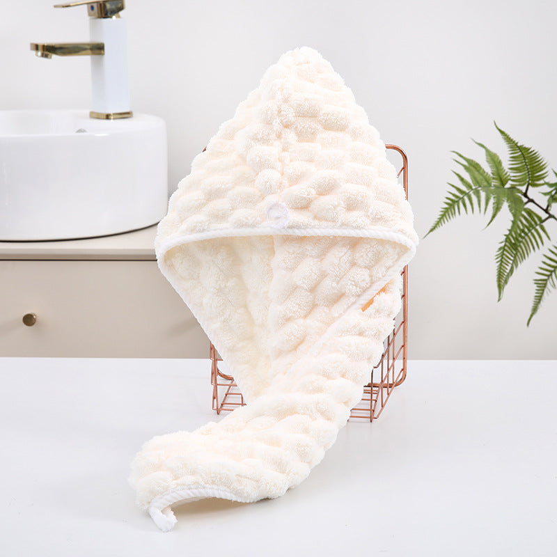 Household Coral Fleece Towels With Pineapple Pattern, Ideal For Drying Hair And Bath Use