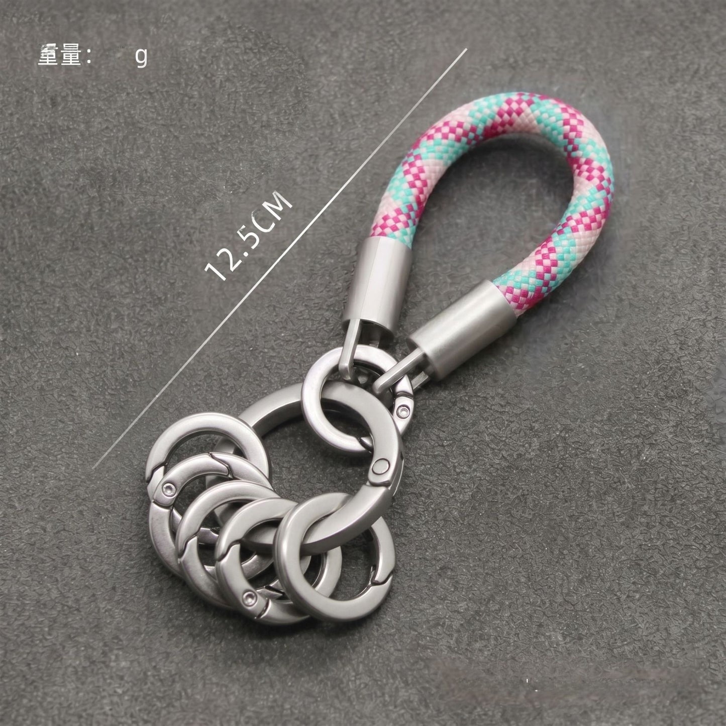 Dyed Black Key Chain Made Of Durable Zinc Alloy, Perfect Accessory For Keys And Bags