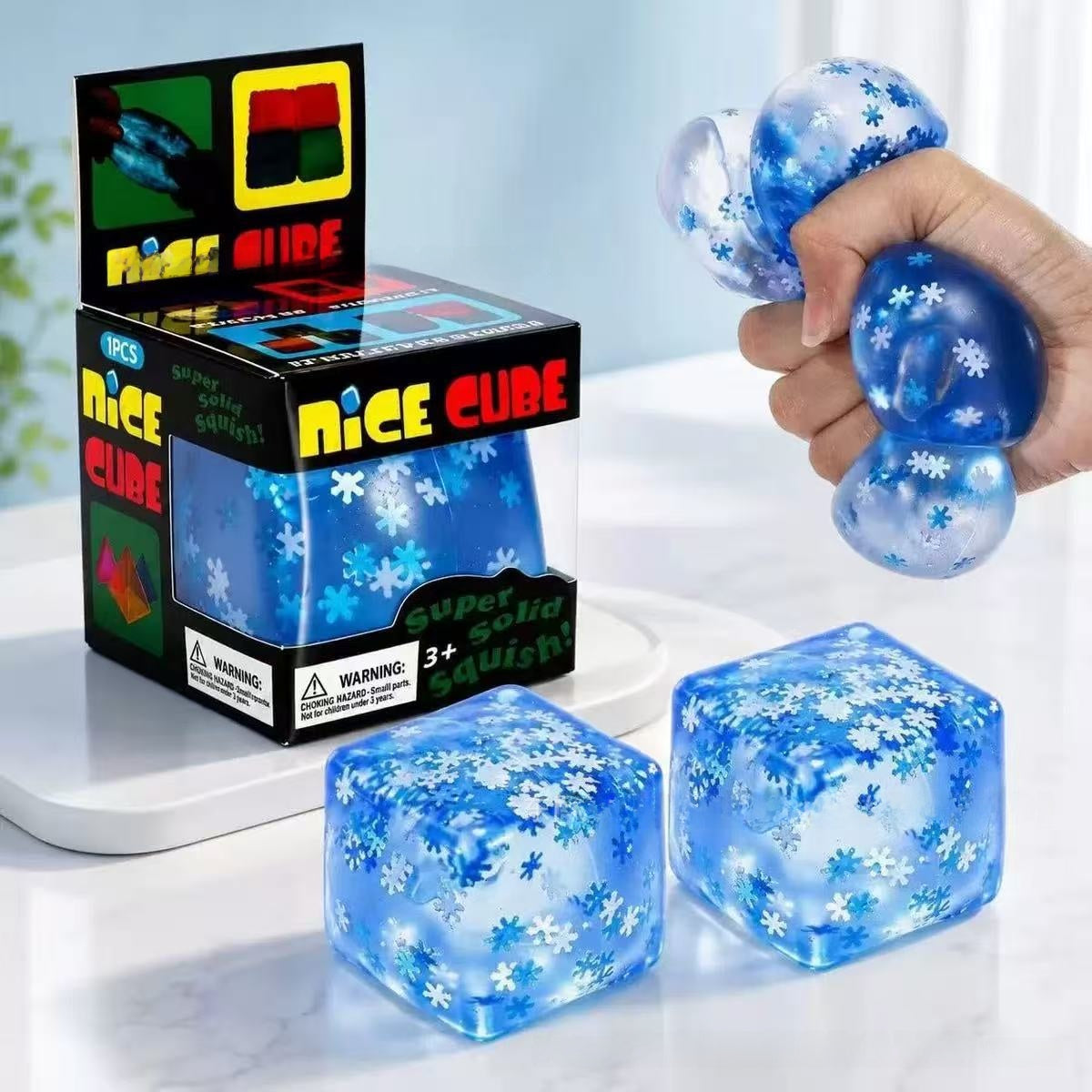 Snowflake Squishy Toy Made Of Soft TPR Material, Transparent Stress Relief Toy For Relaxation