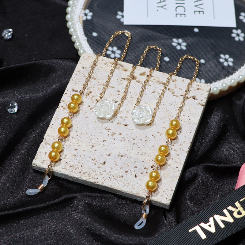 Rose Glasses Chain Made Of Durable Alloy, Stylish And Functional Eyewear Accessory