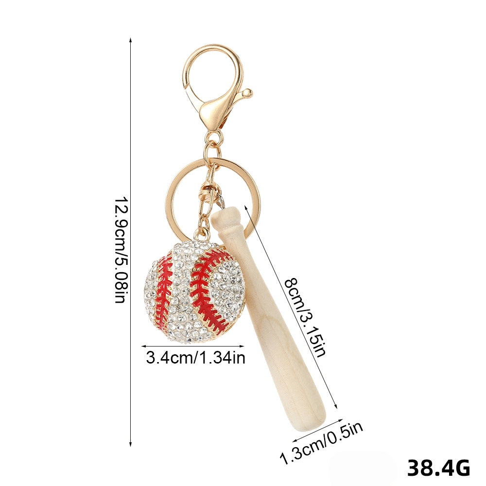 Baseball Jewelry Buckle In Alloy With KC Golden Electroplated Finish 0.03µm-0.05µm Thickness Handmade, 1 Piece