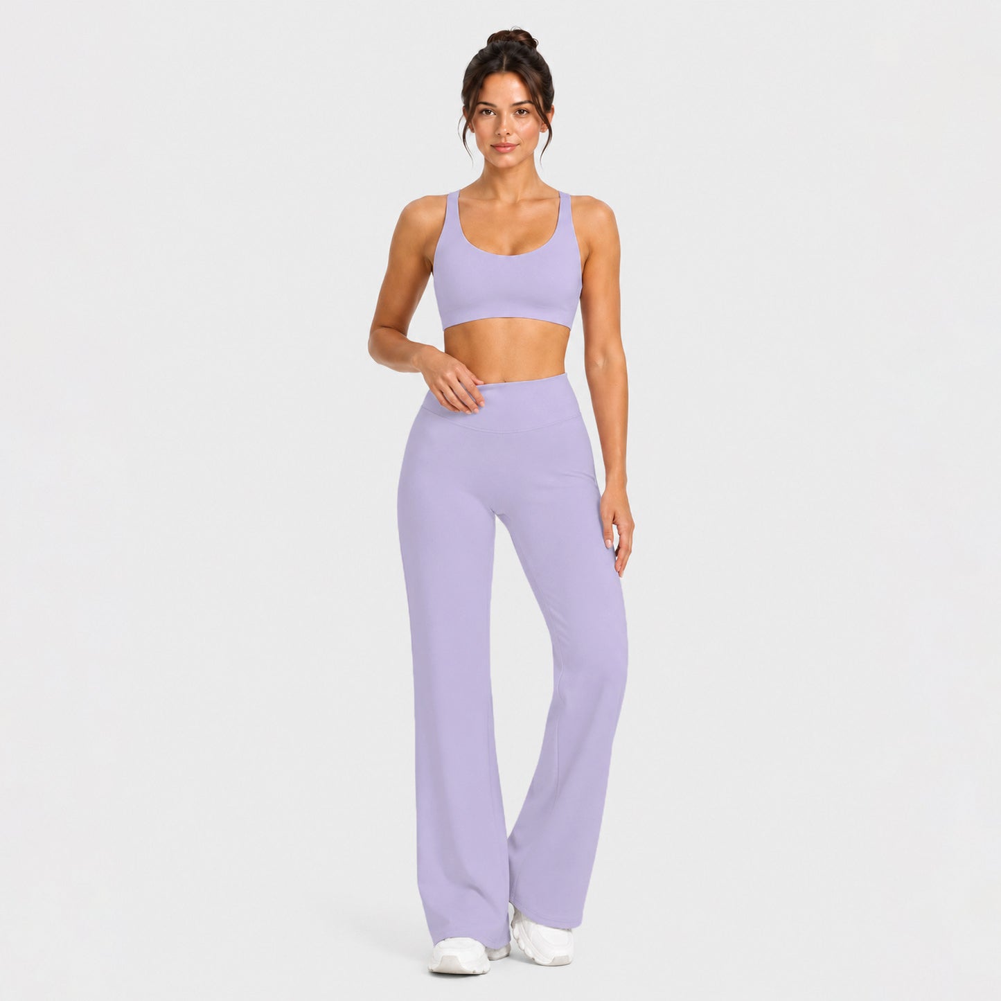 Sport Full Length Running Pants For Women, Sleeveless Design In Nylon Fabric, Perfect For Summer