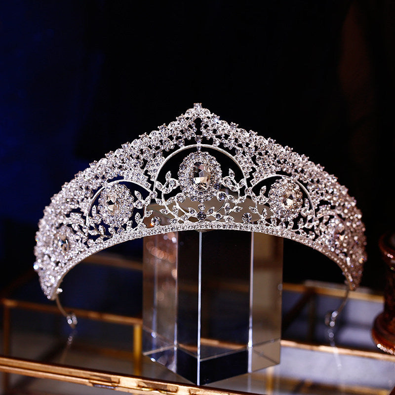 Princess Crown Hair Accessory For Kids, Alloy Material With Crystal Inlay, Perfect For Birthday Celebrations