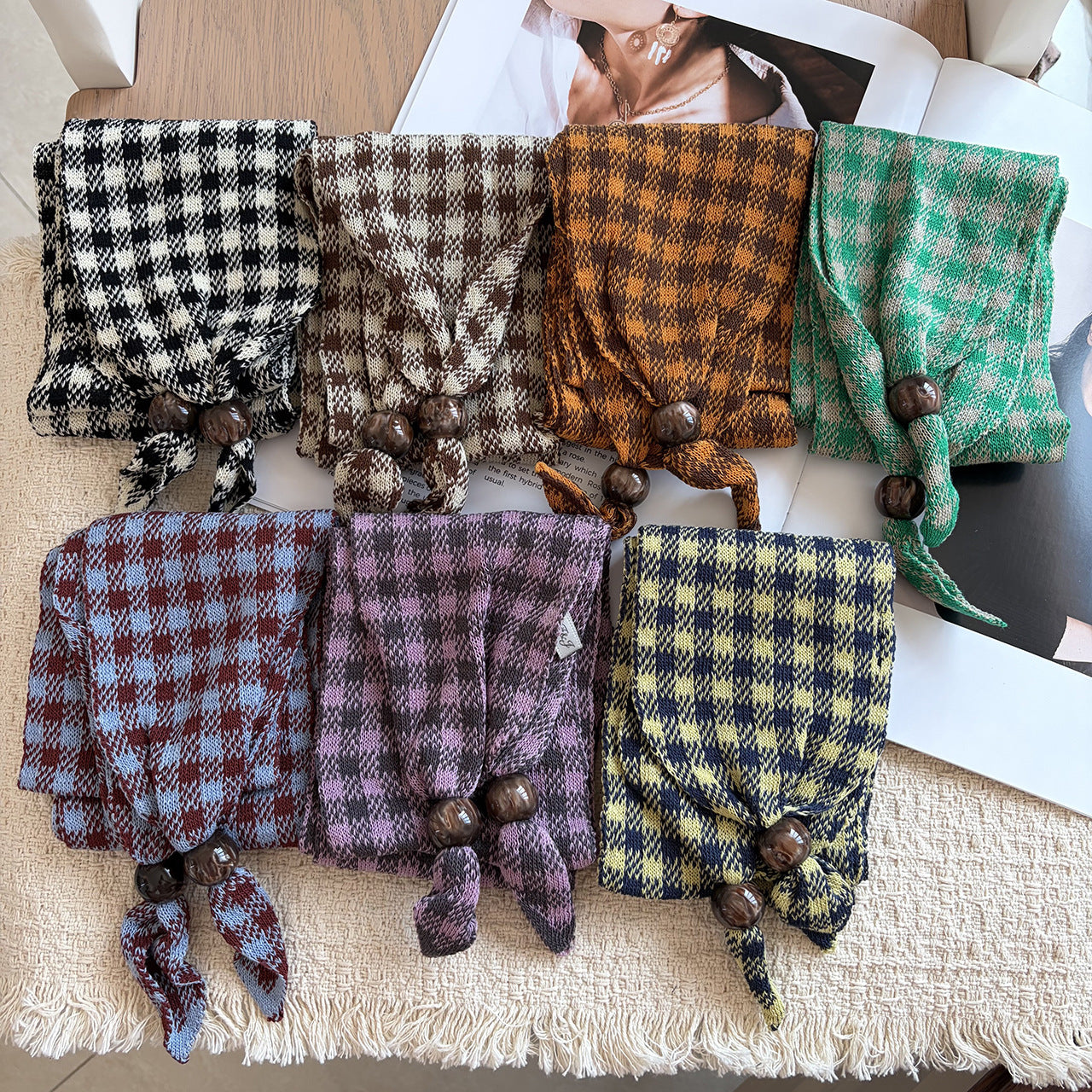 Women’s Knit Lattice Scarf For Autumn And Winter