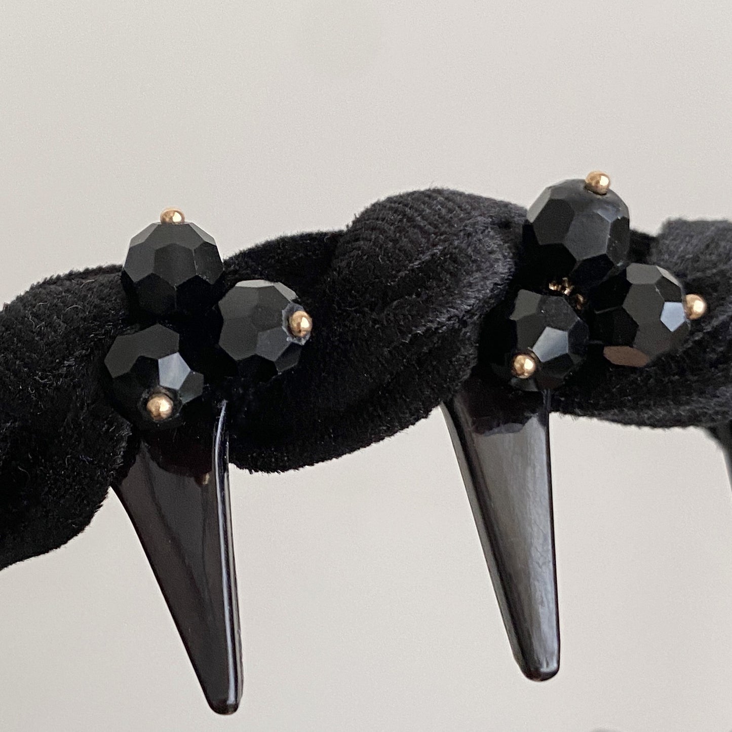 Flowers Jewelry Headband For Women In Velvet With Rhinestones, Summer Commute Style Hair Accessory