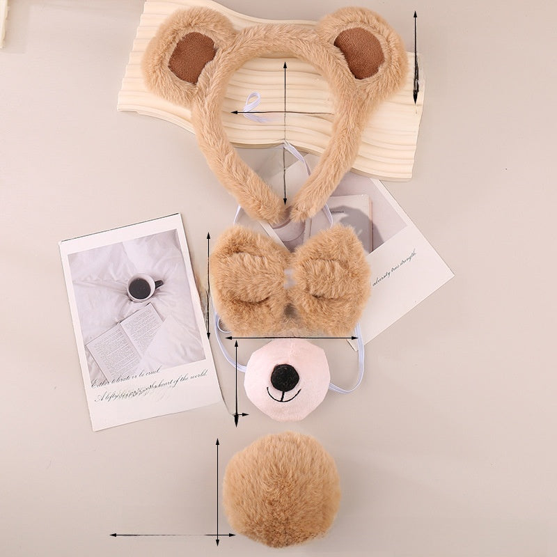 Little Bear Sweet Spa Headband For Kid's, Cloth Material, Blue, Perfect For Summer