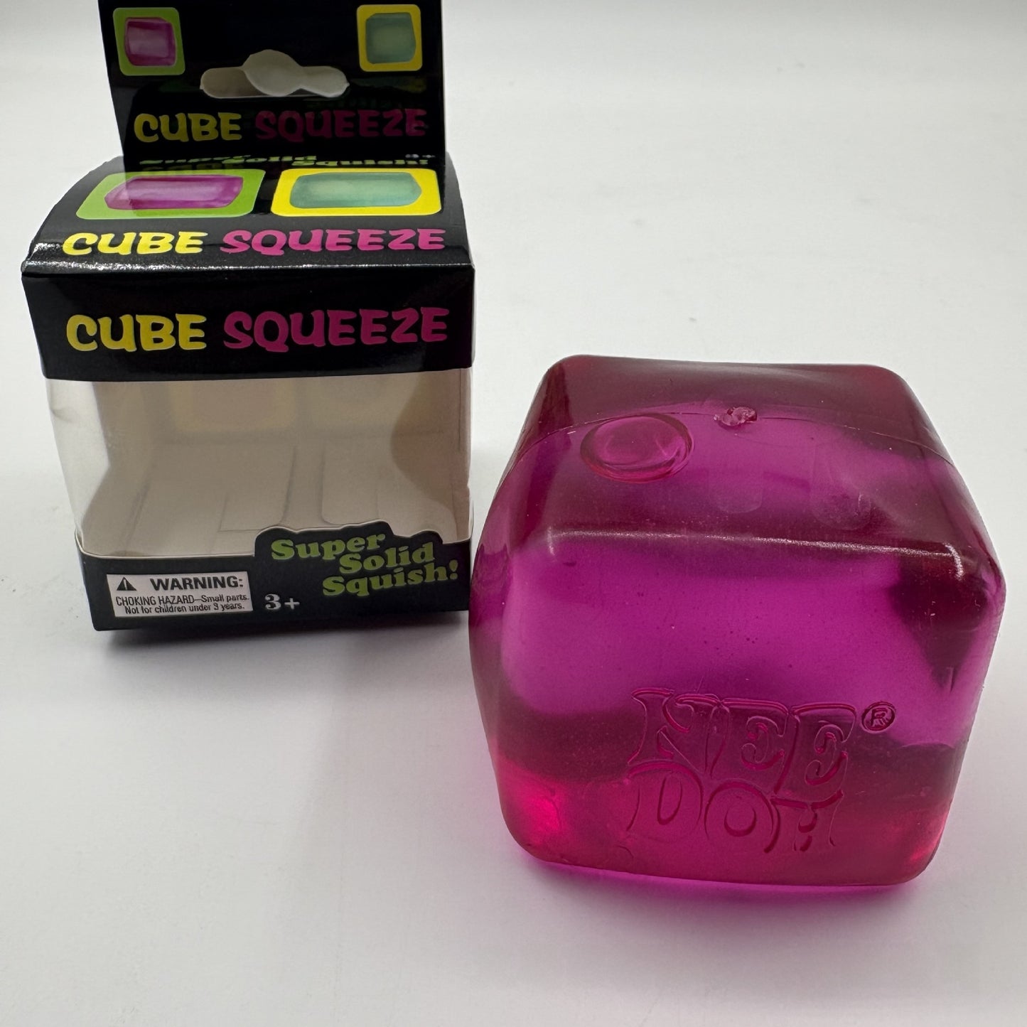 Ice Cube Squishy Toy Made Of Soft TPR Material, Transparent Stress Relief Toy