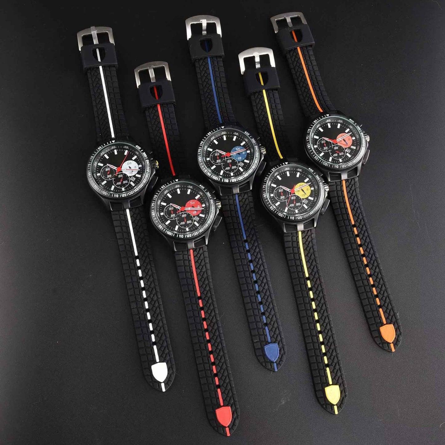 Men's Quartz Watch With Round Dial, Tempered Glass Mirror, Pointer Display, Silica Gel Strap, And Pin Buckle