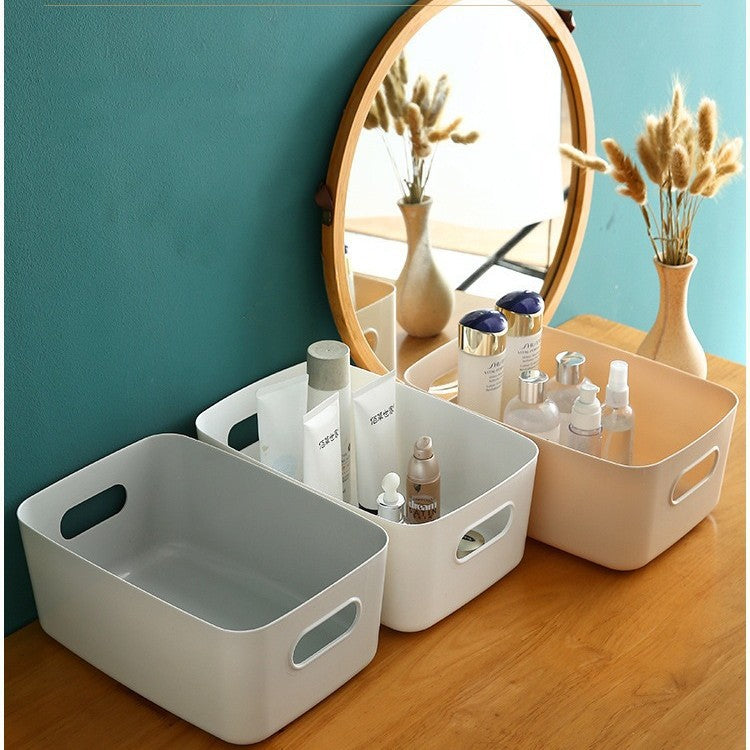Modern Style Solid Color Plastic Storage Box For Organized Storage And Easy Cleaning