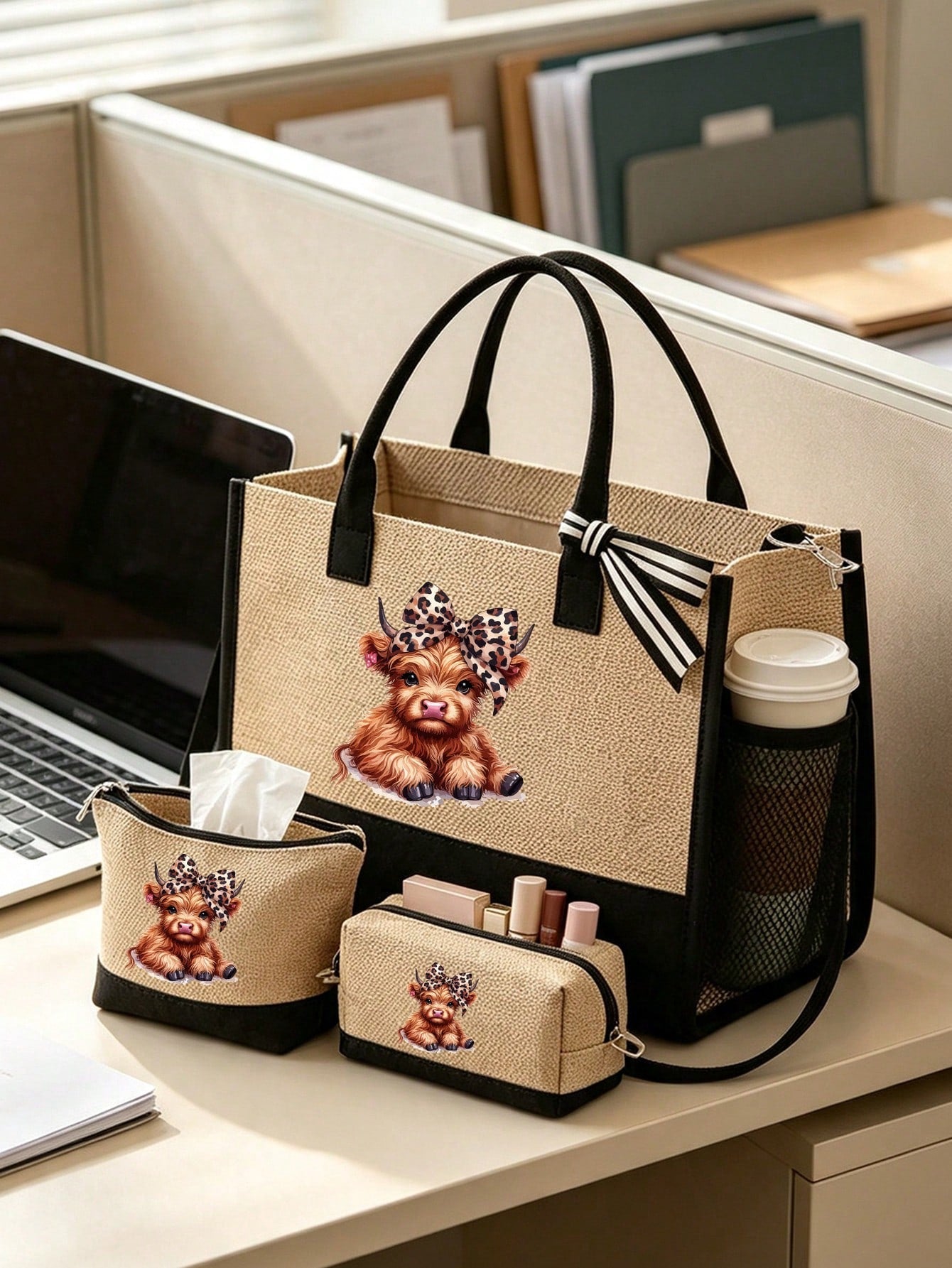 Unisex Polyester Shoulder Bag With Double Handle Featuring Printing, Portable Design For All Seasons