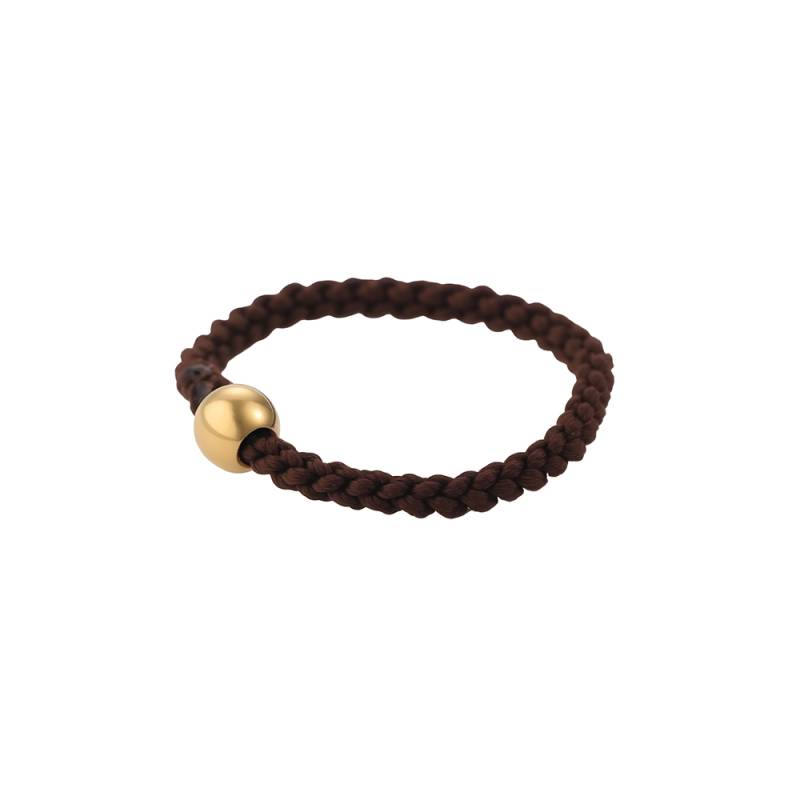Geometric Rope Ring For Women Casual Style 14K Gold Plated With 0.03µm Thickness, 1 Piece
